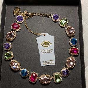 Eye Candy Los Angeles Emily Crystal Statement Necklace NWT